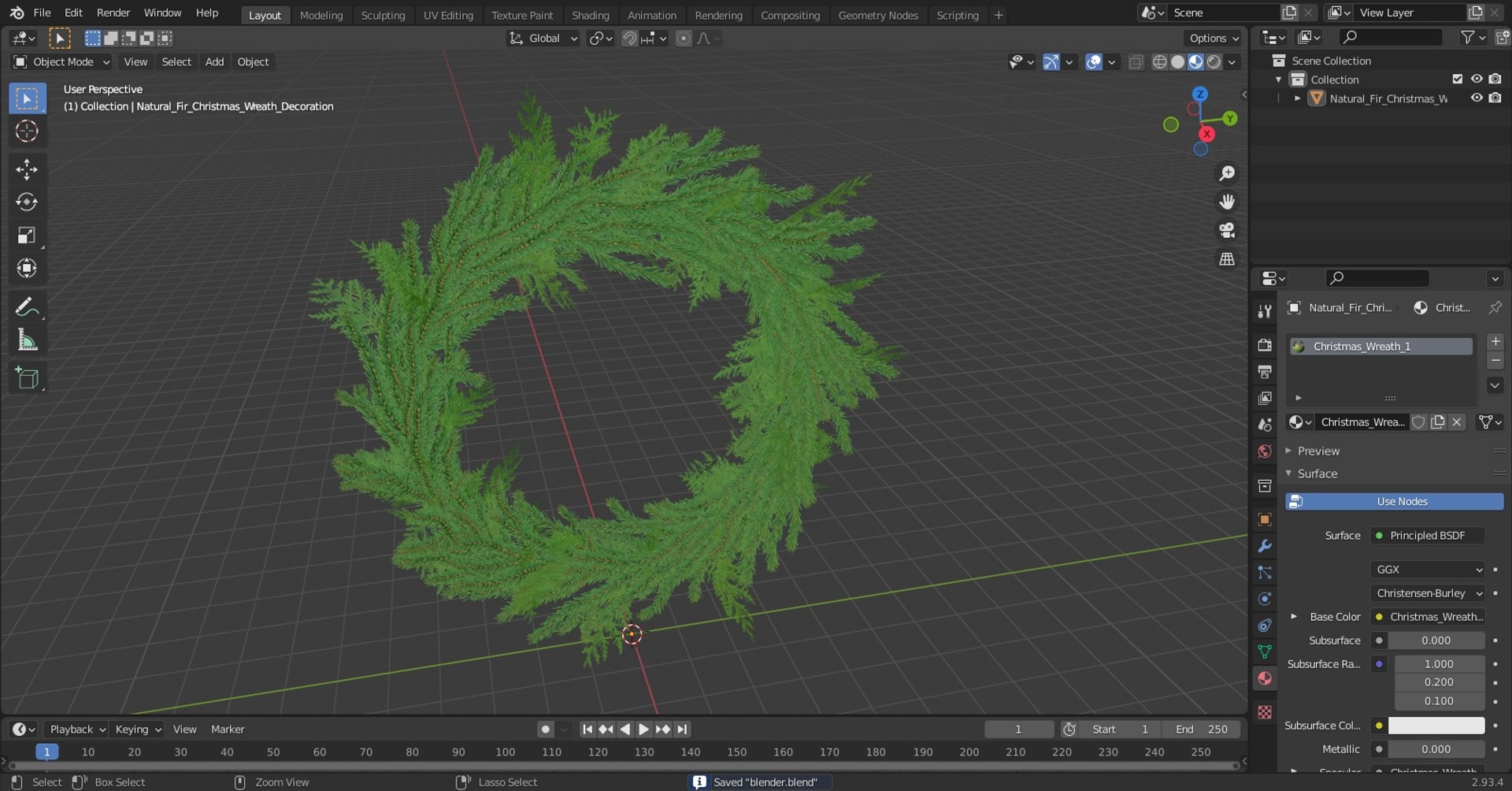 3D Natural Fir Christmas Wreath Decoration https://p.turbosquid.com/ts-thumb/E0/V8Bdo3/Yn/naturalfirchristmaswreathdecoration3dsmodel019/jpg/1638616230/1920x1080/fit_q87/72a226e198cff68b8512137e3f34cd54384b5562/naturalfirchristmaswreathdecoration3dsmodel019.jpg