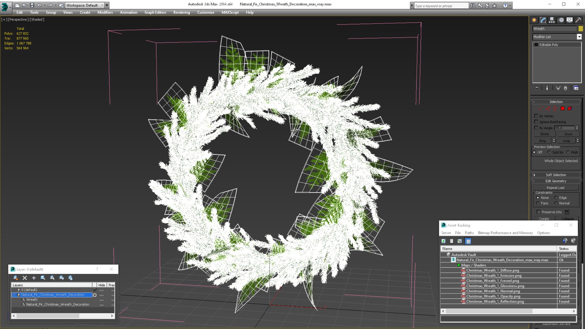 3D Natural Fir Christmas Wreath Decoration https://p.turbosquid.com/ts-thumb/E0/V8Bdo3/Z2/naturalfirchristmaswreathdecoration3dsmodel018/jpg/1638616227/1920x1080/fit_q87/3d7c3cfdd2f824c899aff2fed189d9d133fbafd5/naturalfirchristmaswreathdecoration3dsmodel018.jpg