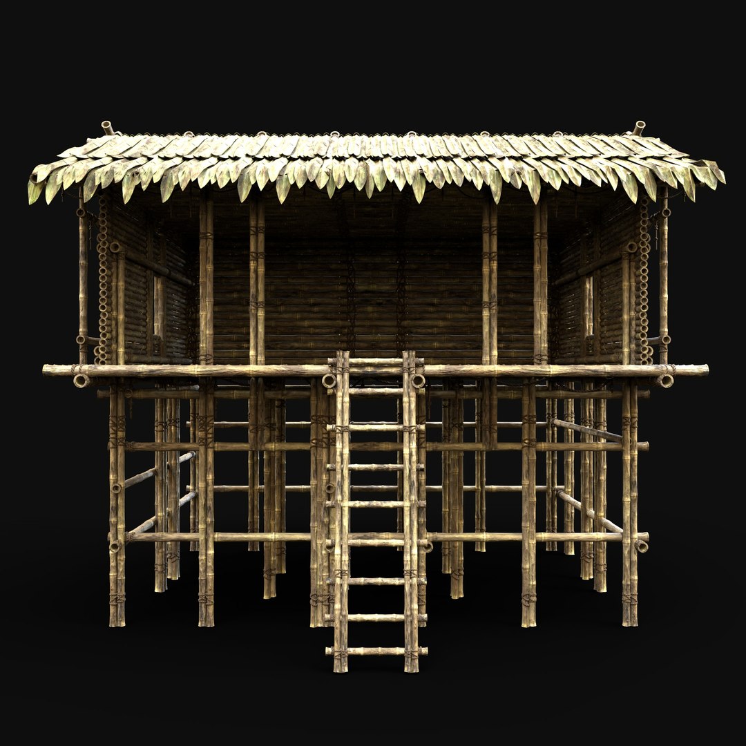 Tribal Jungle Hut - 3D Model by Enterables