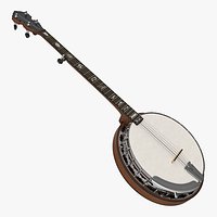 Vintage Banjo 3D Model