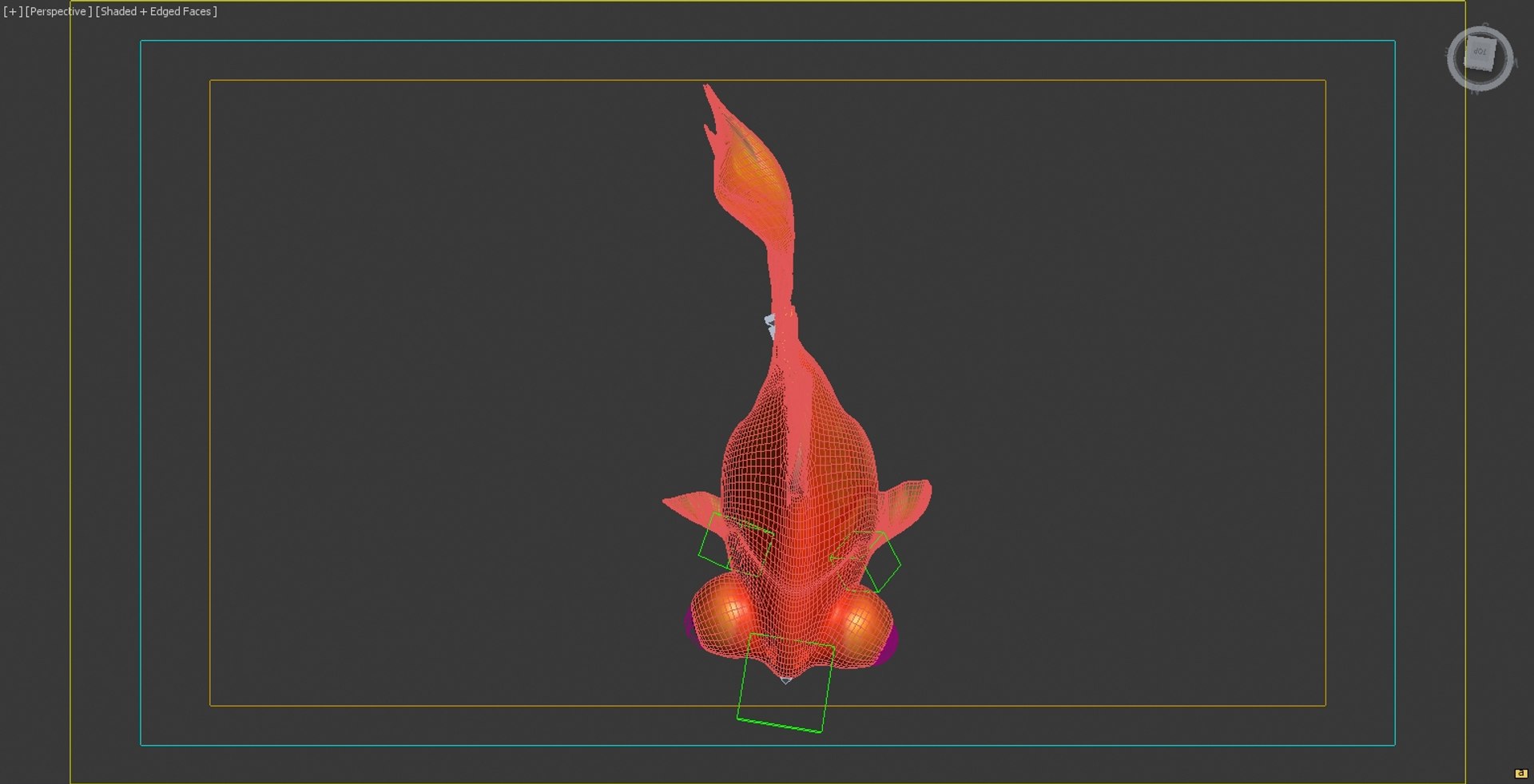 3d Model Goldfish Rigged Morphed