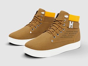 Yitai Classic Brown Shoes 3D