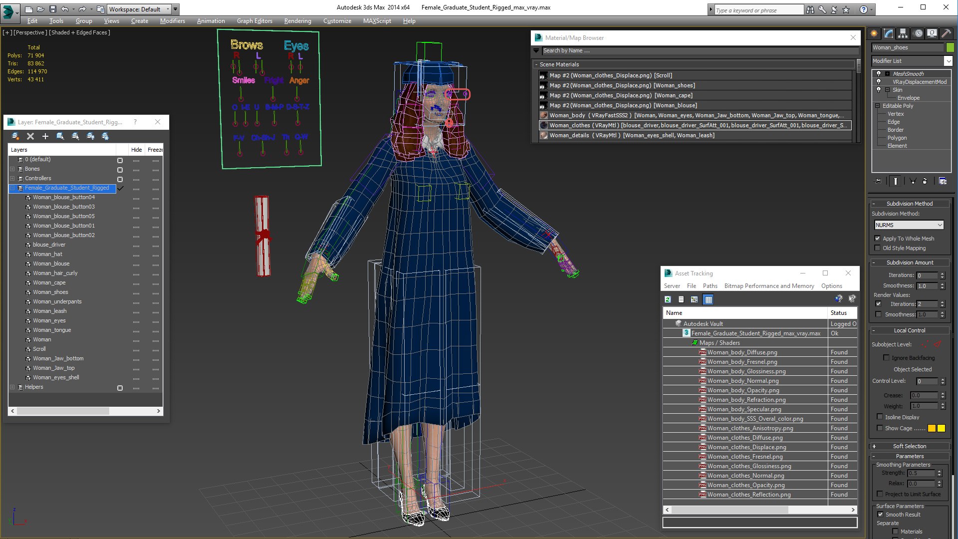 3D female graduate student rigged woman model https://p.turbosquid.com/ts-thumb/E0/jV7YXB/6fDEcMYd/femalegraduatestudentriggedmb3dmodel026/jpg/1592918856/1920x1080/fit_q87/d5d209a9ba8e39308afd5153cc538d83ec430637/femalegraduatestudentriggedmb3dmodel026.jpg