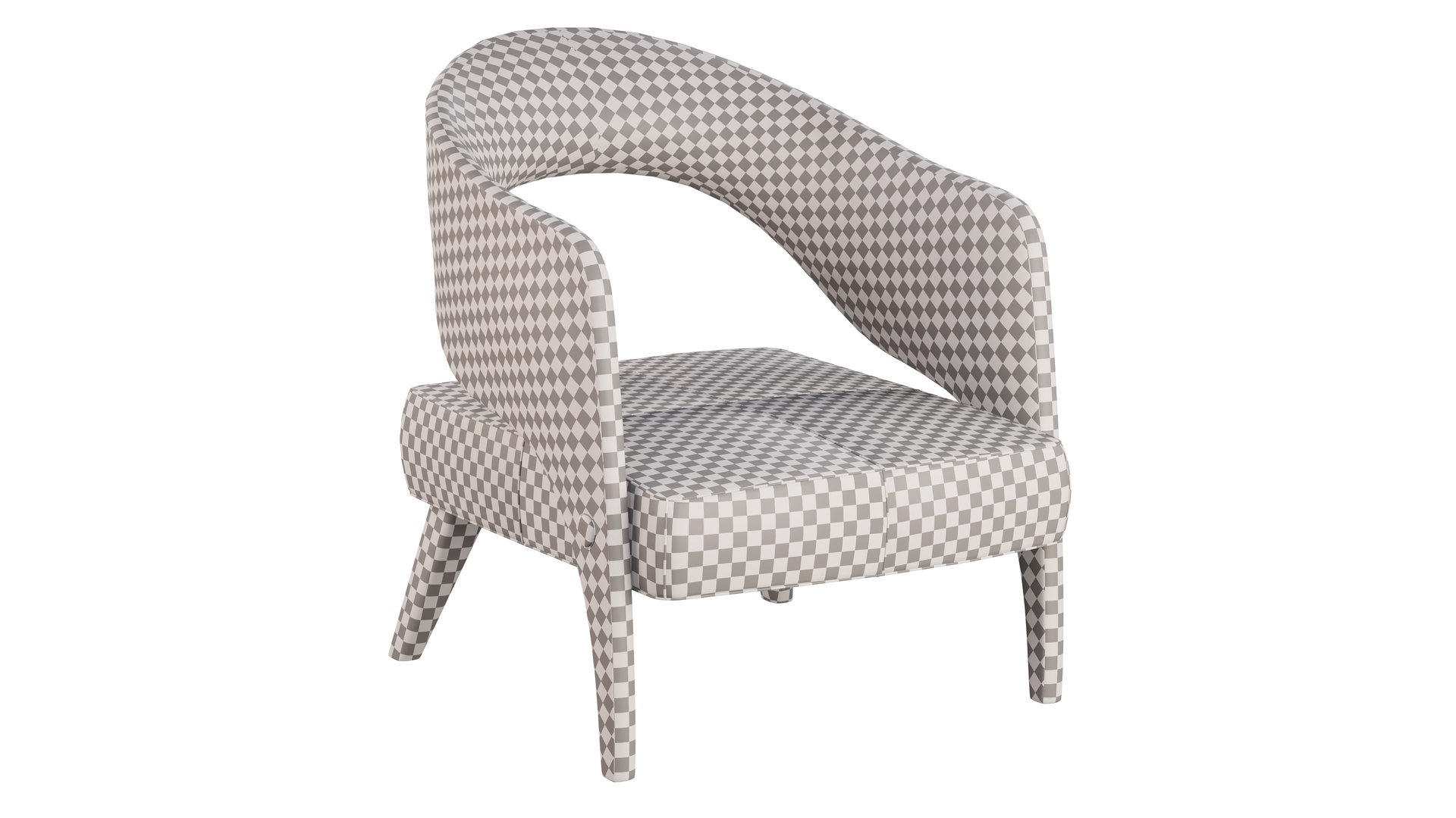Aesthetic Rosy Fabric Chair Model - TurboSquid 1985372