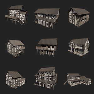 3D model MEDIEVAL FANTASY FEUDAL TAVERN INN BAR SALOON STORE COLLECTION