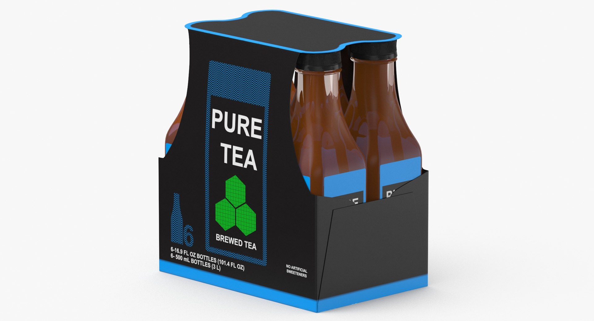 3D Model Tea Bottle Pack Blank And Generic Label - TurboSquid 2002646