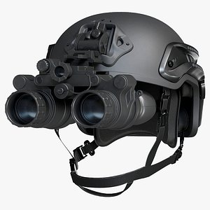 Helmet With Night Vision Goggles