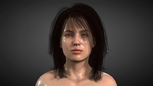 3D Naked girl in stockings with stretching animations