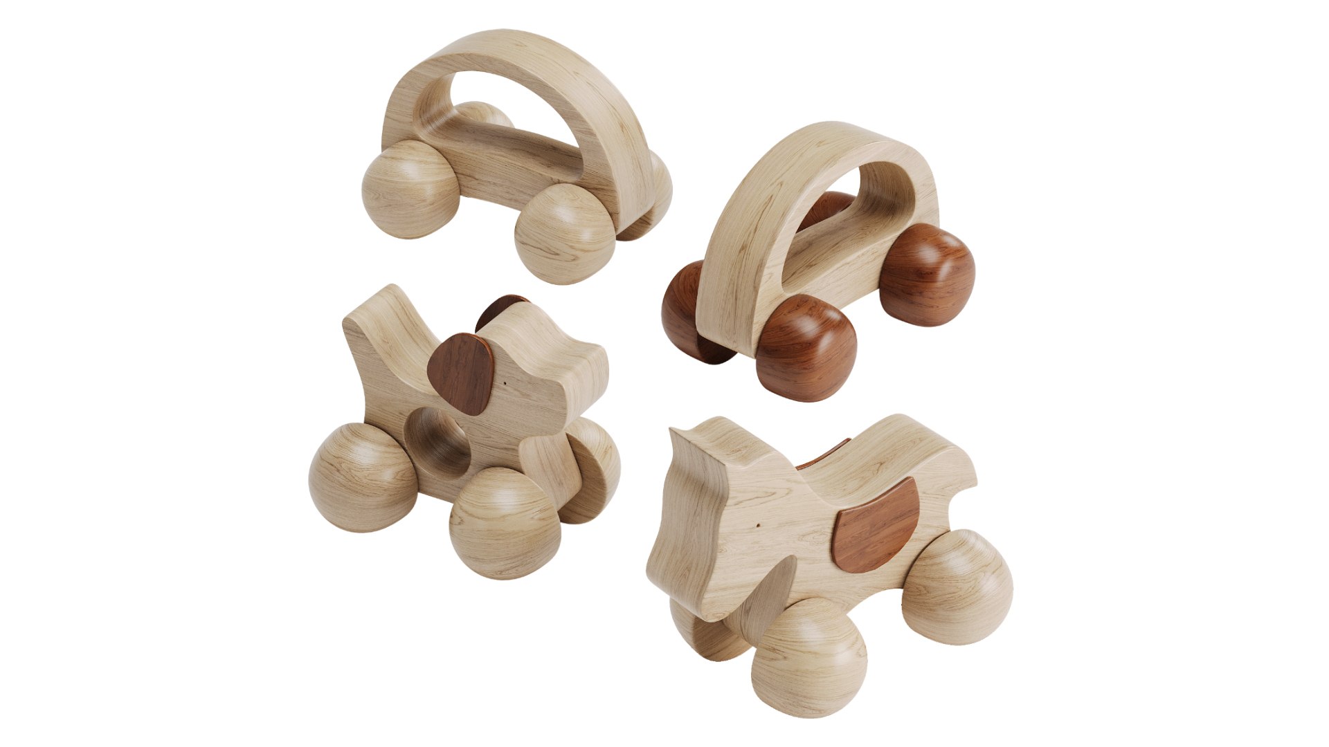 Wood Toy Without Paint Car Beech Solid Vehicle 3D Model - TurboSquid ...