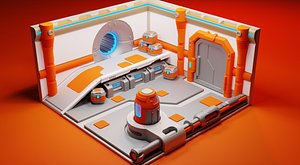 space corridor 3D model