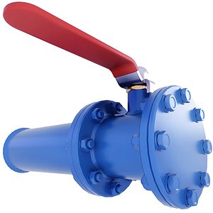industrial valve piping model