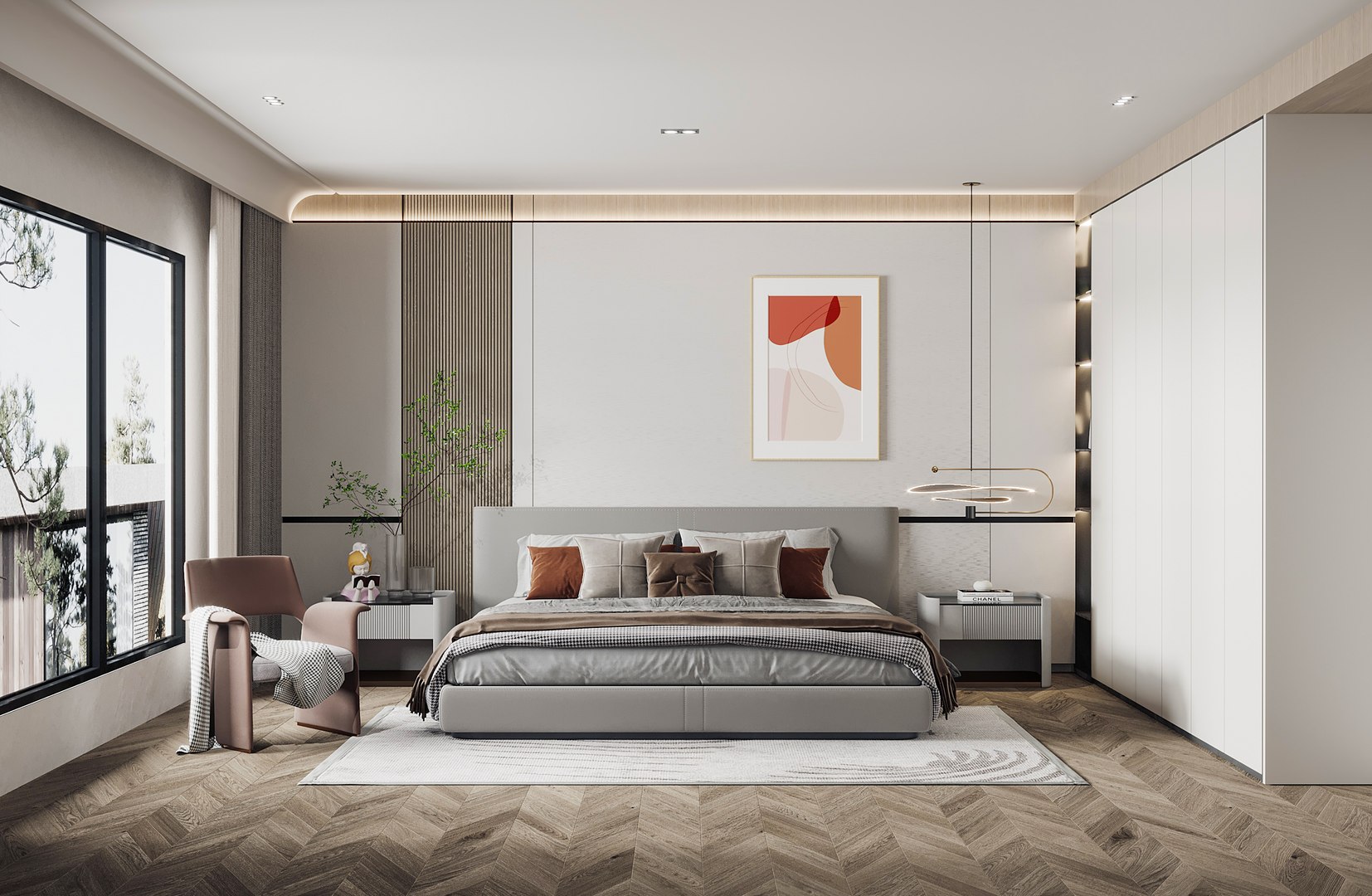 Modern bedroom 3D model - TurboSquid 1830094