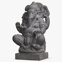Ganesha Sculpture Dark