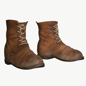 Leather Boots Game Ready PBR Textures