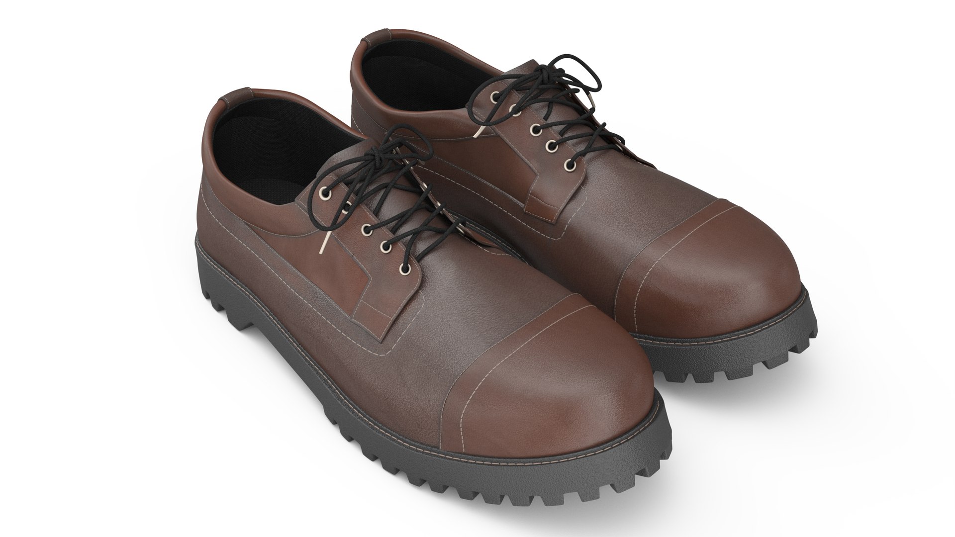 Classic Men Leather Shoes 3D model preview