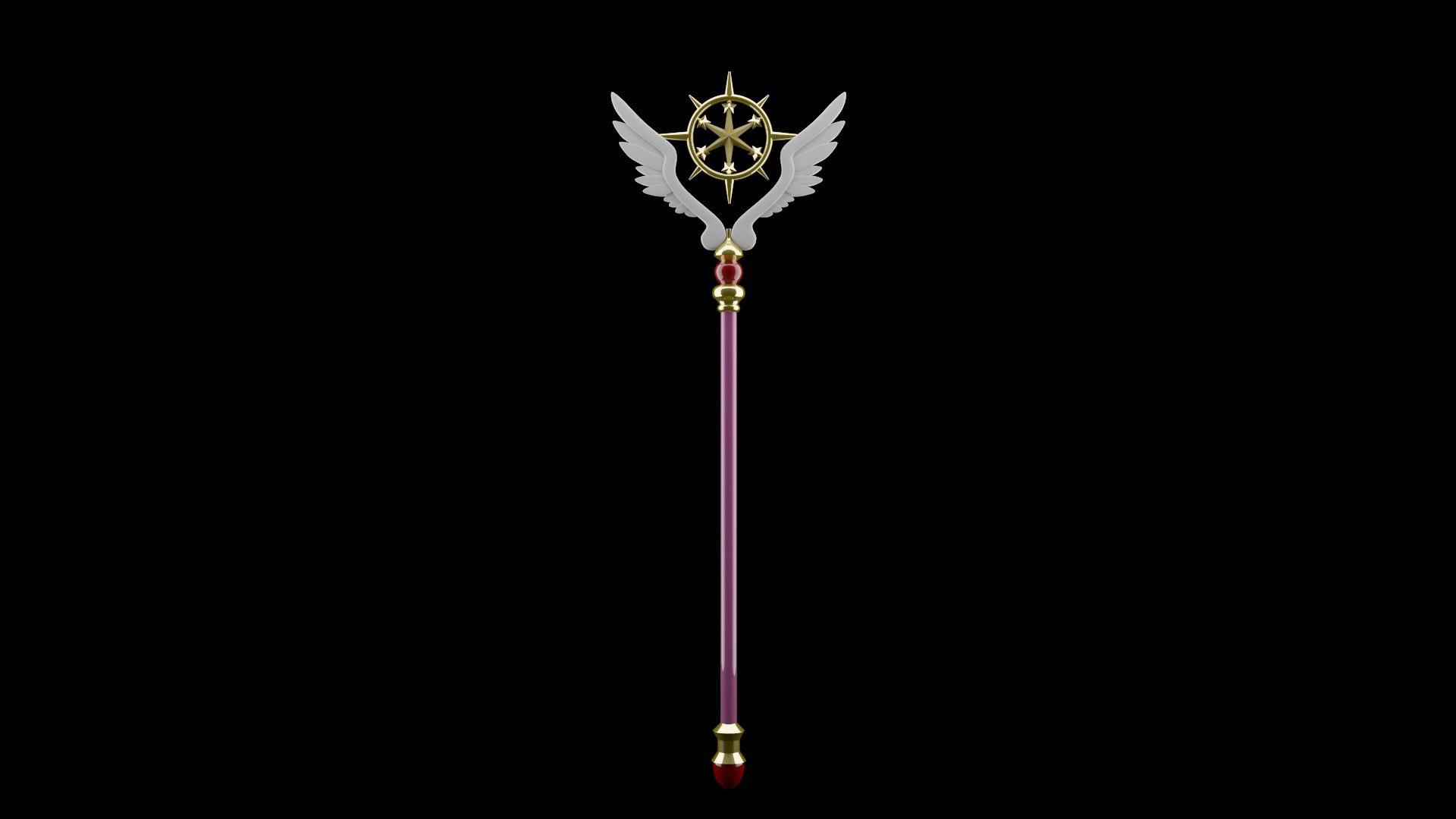 3D Card Sakura Scepter Model - TurboSquid 1275566