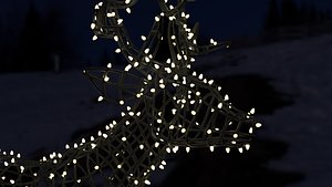 maya christmas light deer