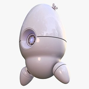 SciFi Egg Companion Droid M1 3D