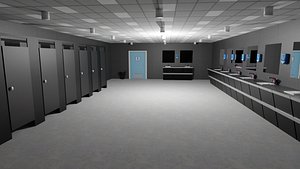 3D Restroom Interior model