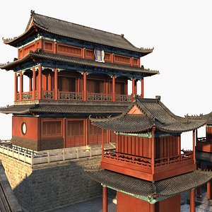 3D model chinese temple