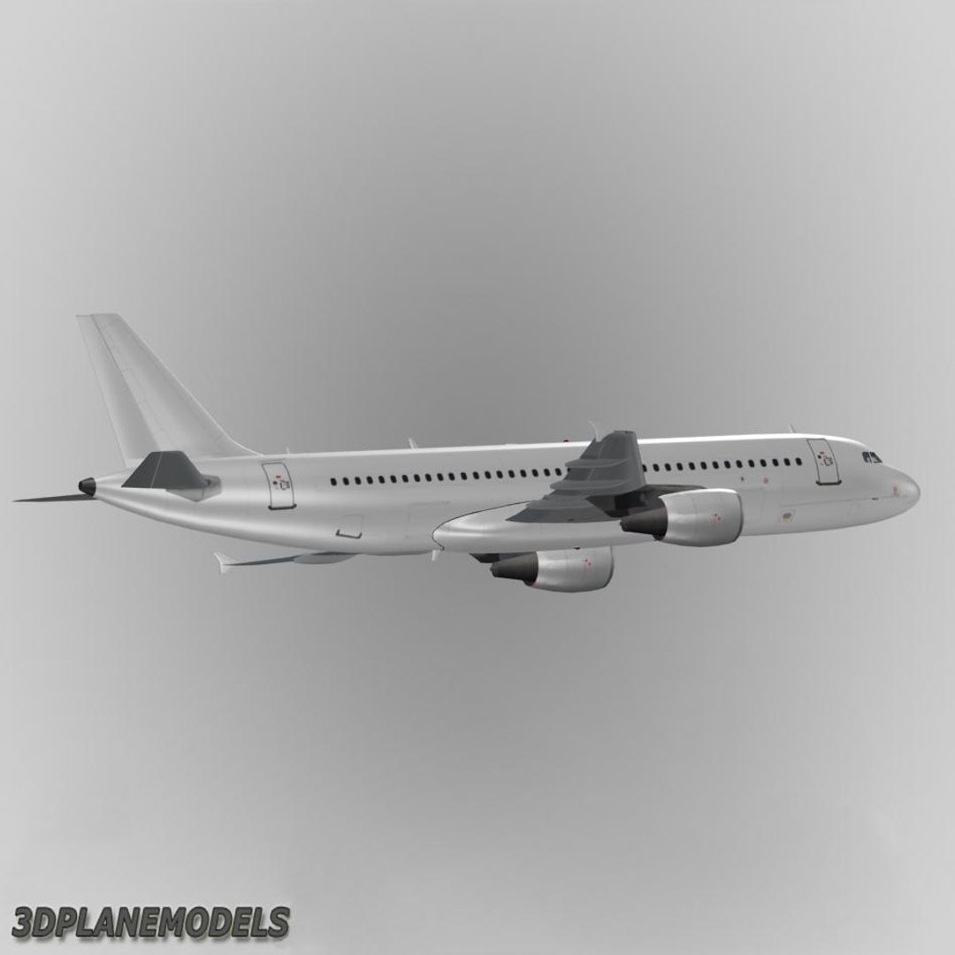 Airbus A320 Generic White 3d Max 3548