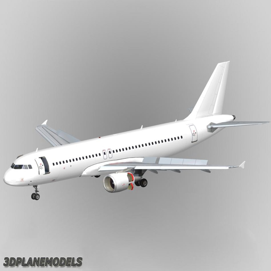 Airbus A320 Generic White 3d Max 1143