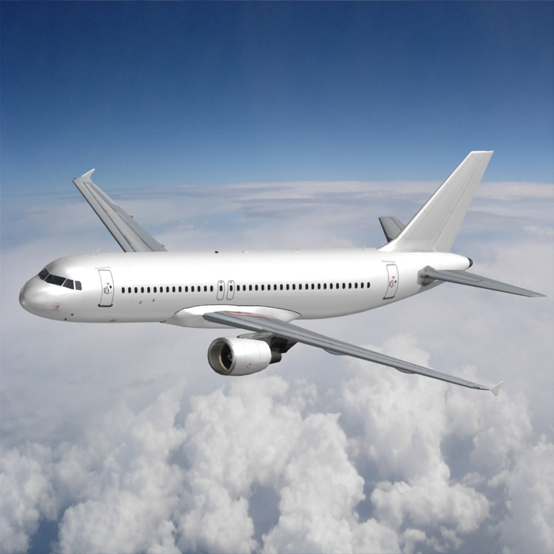 Airbus A320 Generic White 3d Max 6323