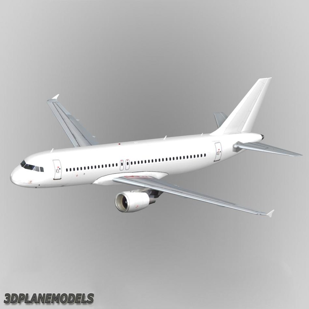 Airbus A320 Generic White 3d Max 4058