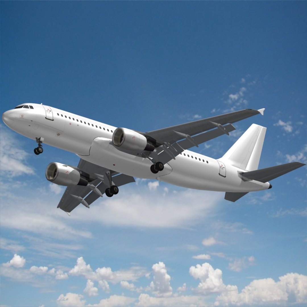 Airbus A320 Generic White 3d Max 5536