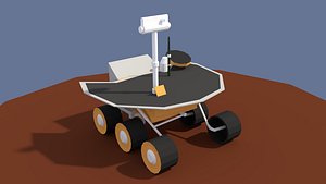 Low Poly Cartoony Planet Rover 2