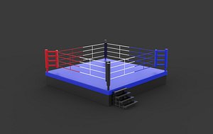 boxing ring 3D model model
