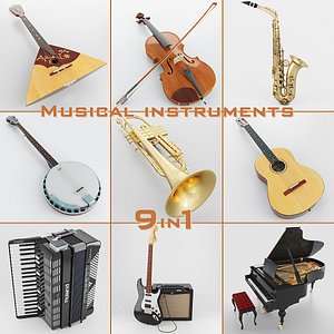 3d musical instruments 9 1
