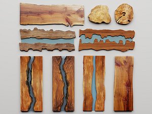 Live Edge Wood And Epoxy Resin River Table Tops