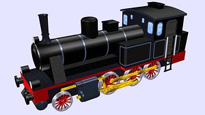 3D mecklenburg t4 steam locomotive