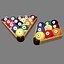 Collezione biliardo low poly