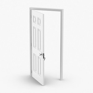 3D exterior-doors---door-5-ajar