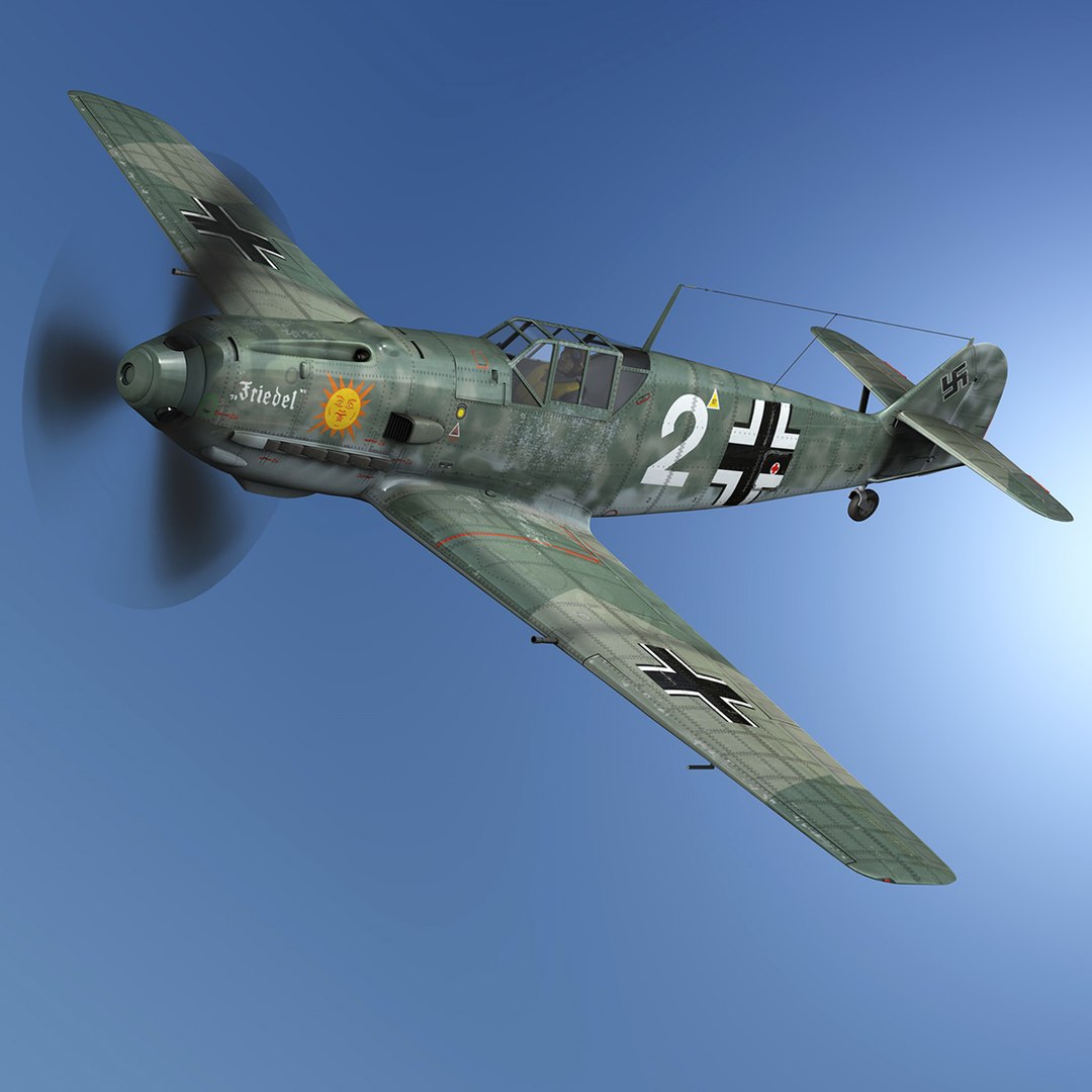 3D Messerschmitt - Bf-109 White - TurboSquid 1694569