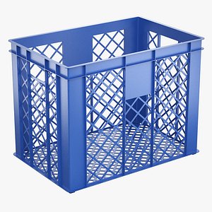 3D plastic storage crate model