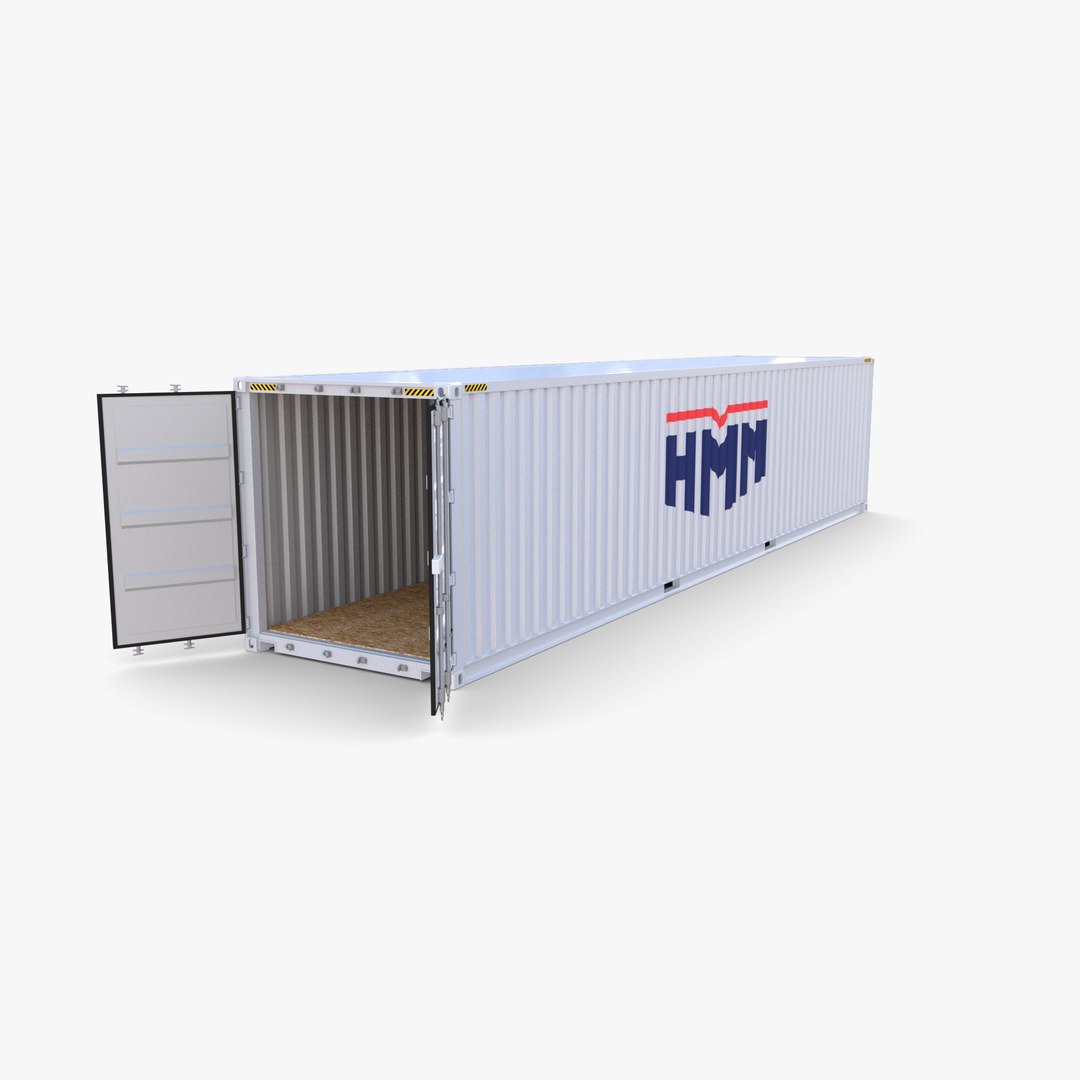 40ft Shipping Container HMM V1 3D Model - TurboSquid 1778448