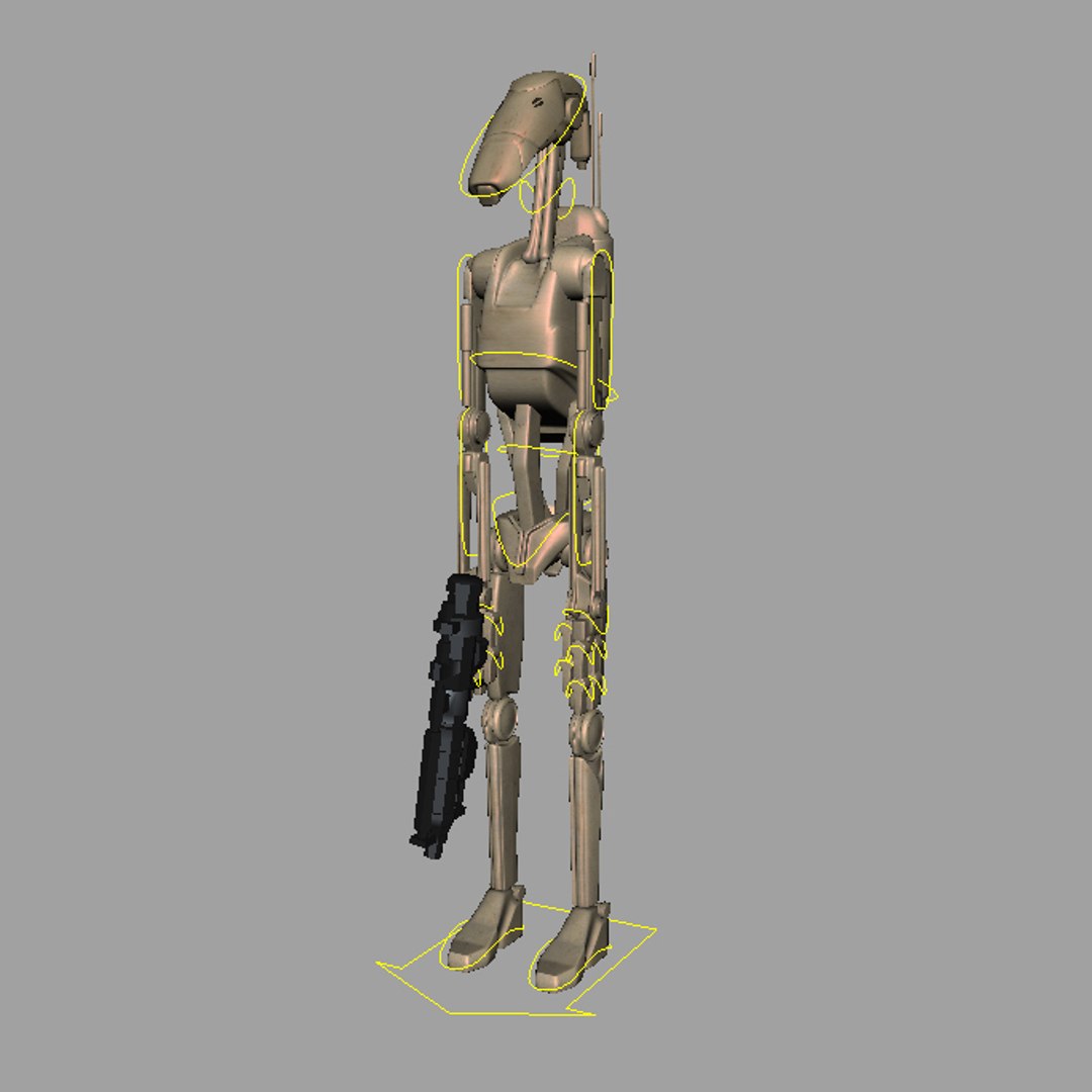 Character Rigged Droids 3d Model