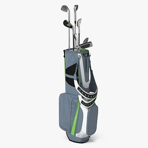 Golf Club Set with Nike Bag 3D