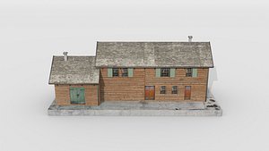 3D model train station swiss