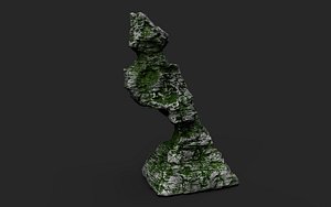 3D Mossy Cliff Rock 23-8