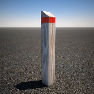 3d model wood post