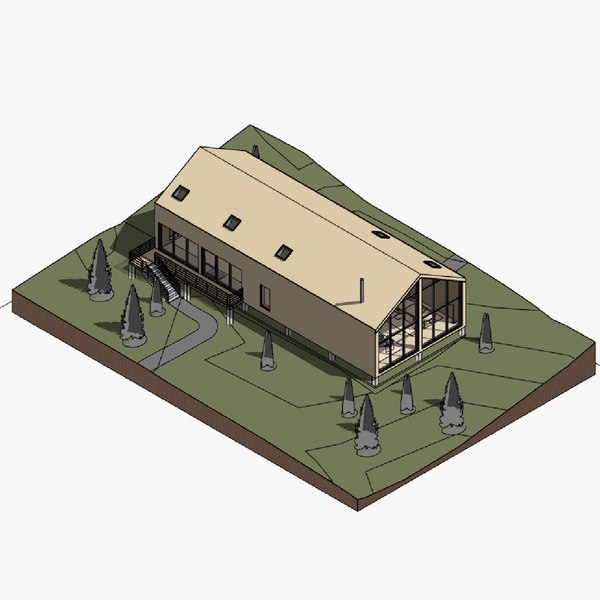 Barn house - Revit 3D model model