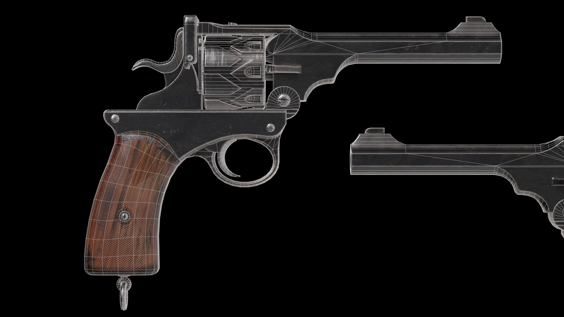 3D Model Webley Fosbery Automatic Revolver - TurboSquid 2554490