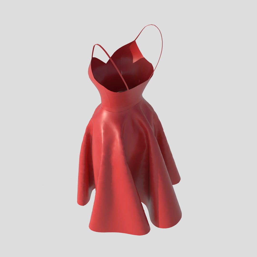 Red Dress 3D Model - TurboSquid 2382310