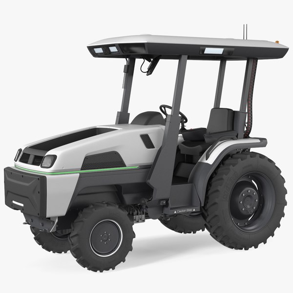 Fully Electric Tractor Rigged 3D