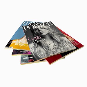 Magazine Stack - Includes Simple drag and drop Texture - 3D Asset