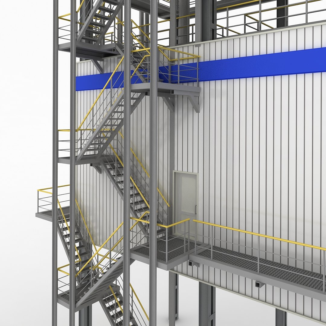 3d Industrial Loading Silo 03 Model